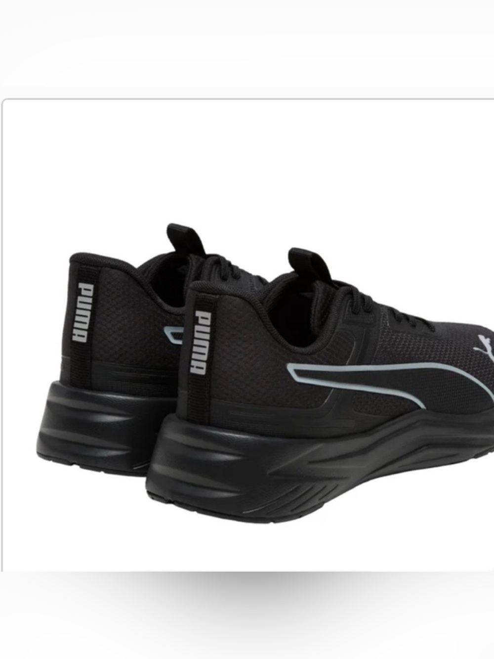 Puma Men’s Black Athletic Running Shoes with Gray Accents - Picture 4 of 4
